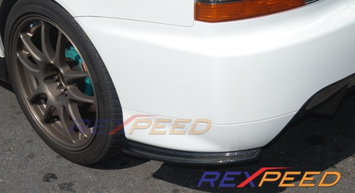 Exterior Body Parts - REXPEED JDM CARBON REAR BUMPER EXTENSIONS 2x2 Weave-ONLY FITS JDM REAR - New - 2003 to 2006 Mitsubishi Lancer Evolution - Patchogue, NY 11772, United States