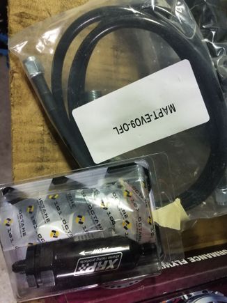 MAP filtered turbo oil line