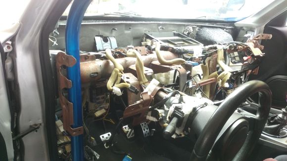 Dashboard removal for front cage install