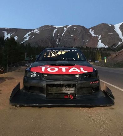 Just before the first practice run of the top section.