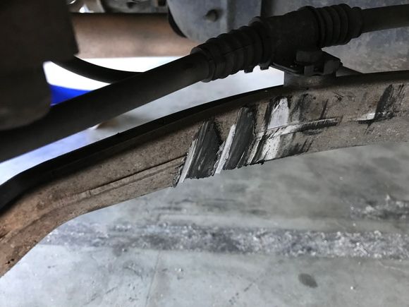 Little bit of rubbing on the rear trailing arm.