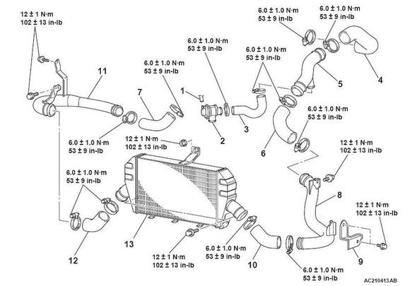 Intake/cooler piping
