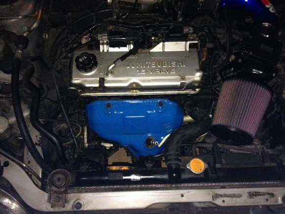 Painted the heat shield because it looked horrendous ! Btw ordered some more parts for the turbo . Mores pictures soon .