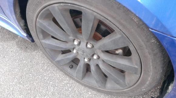 Original state of the rims. Just scratched Matte Black.