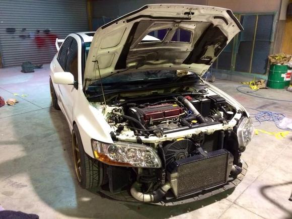 Advan Rg on evo 7- after fresh paint work