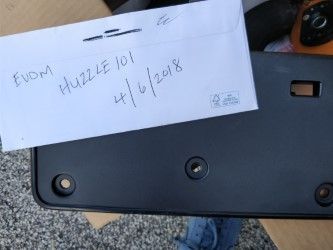 Front license plate holder, not needed in florida