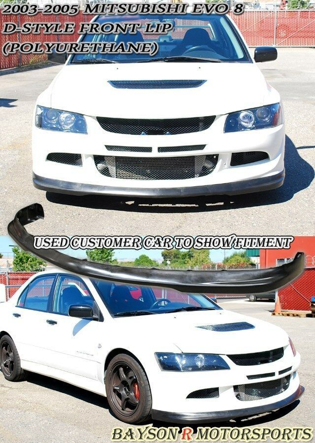 Exterior Body Parts - BaysideR Polyurethane Front Lip - New - 2001 to 2006 Mitsubishi Lancer Evolution - Knoxville, TN 37920, United States