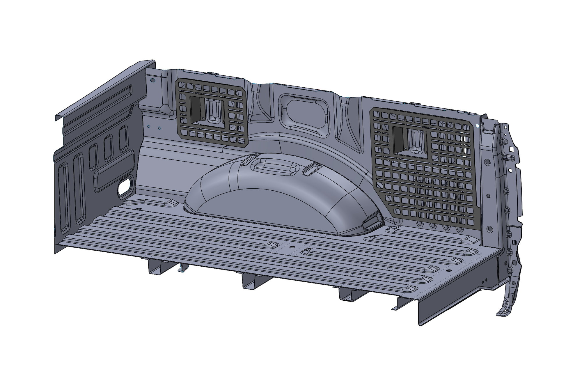 ford rack system bedside molle panels modular storage raptor f150 truck builtright industries