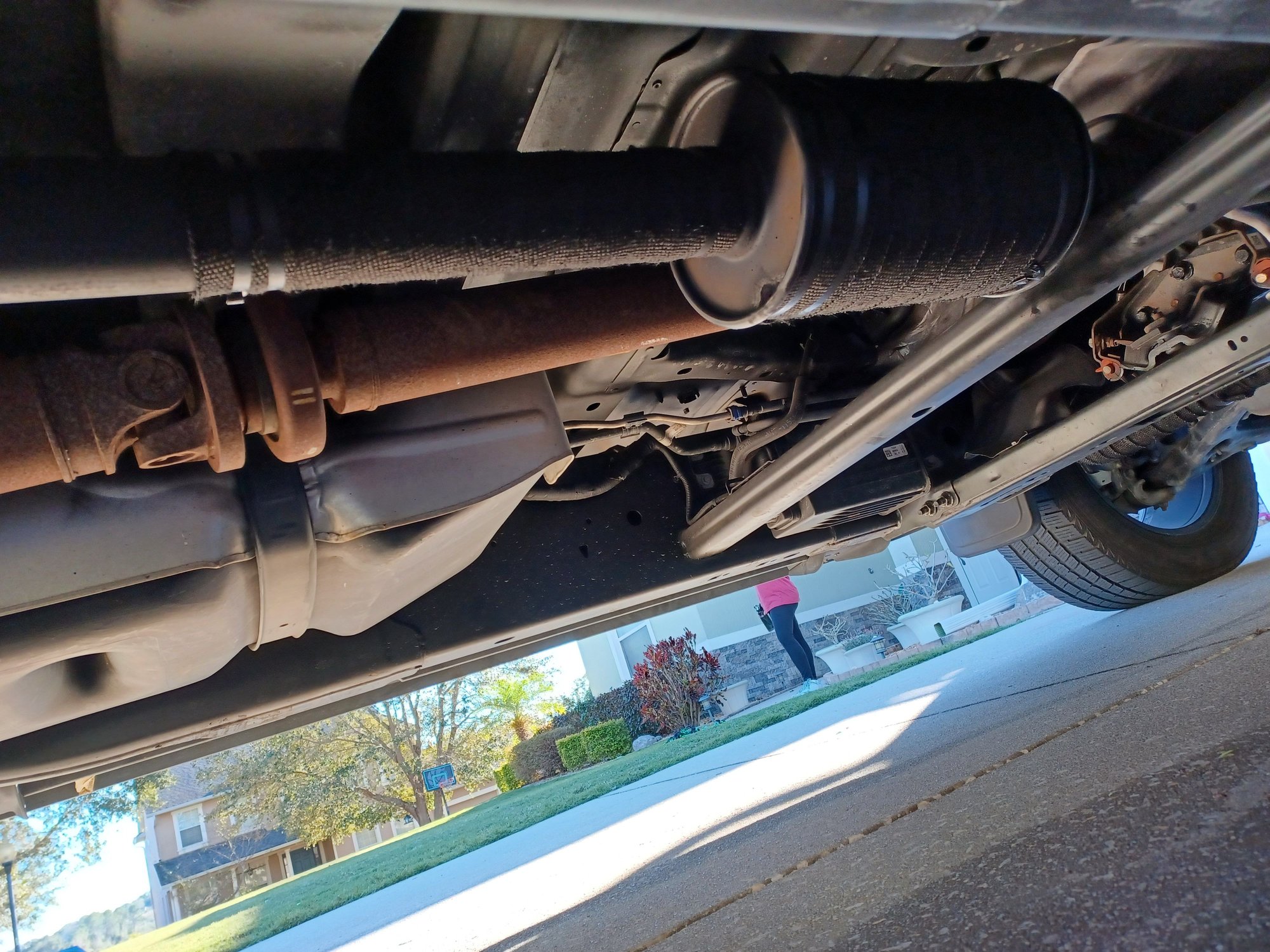 Getting rid of the rasp CVF catted down pipe and stock exhaust. Ford