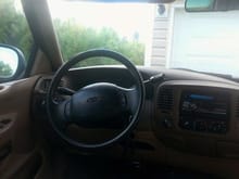 interior of the f150, when I was only half finished the expedition eddie bauer seat swap