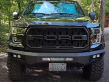 Baracade Bumper with 4 4inch light pods and a 23 inch center light bar. All lights by Cree