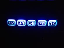 Blue LED door keypad