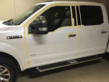 Fail: at 40-45 you could hear air around the door by the A-pillar and the top of the door. Even taped the bottom of the door, folded mirrors in no change. It did soften the sound of the air, but not a big enough difference to pull off piece by piece and drive again...