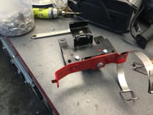 Bent it to mount the fire extinguisher bracket.