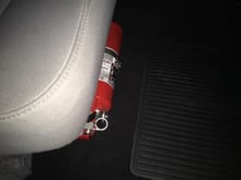 This is the back seat fire extinguisher.