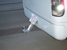 tucked hitch reciever, flip up liscense plate bracket
