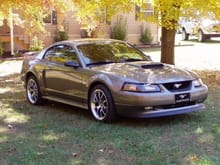 My 01 GT. I love this car!! FR500 Wheels in Black Chrome. Mach1 Chin Spoiler and air Dam. Ford Motorsport C Springs. FIPK II K&amp;N Cold Air Kit. SCT X3 Flash Tuner.