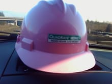 Ya be jealous of my customized Pink hard hat!