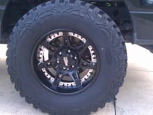 Moto Metal 961's 18x10 wrapped in 35&quot; ProComp Xtreme mud terrians