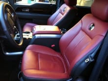 Interior is stunningly beautiful. Red leather. Piano black treatment.