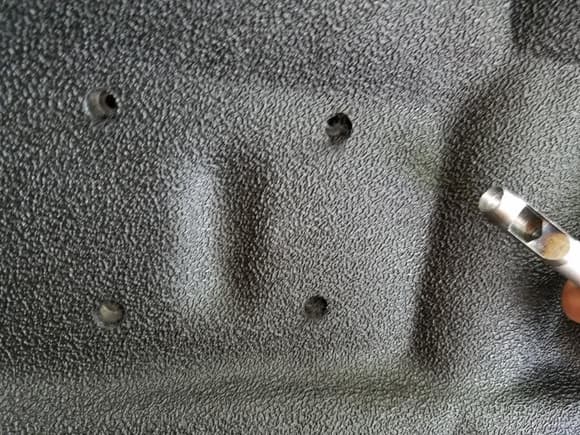 Installation Detail showing holes "drilled" with a hole punch.