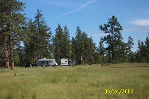 Our trailers out in the middle of no where land.