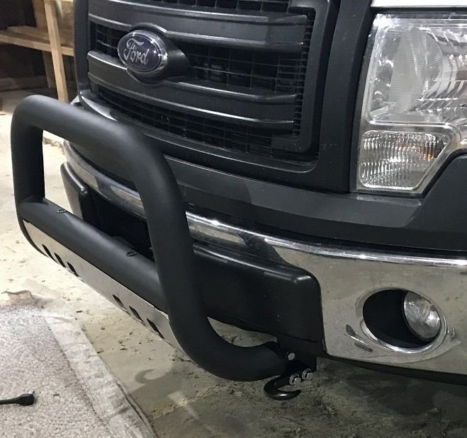 Tow hooks with bull bar installed - Ford F150 Forum - Community of Ford