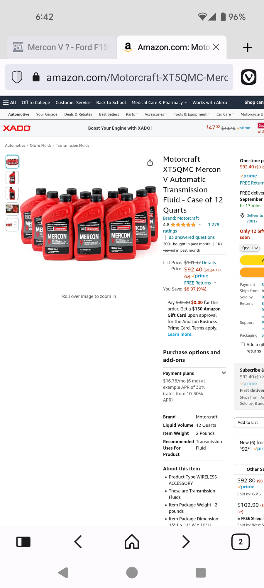 Must have transmission fluid mercon V??? - Ford Truck Enthusiasts
