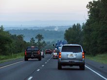 About 6:40Am. Just past the rest area on I 70W.