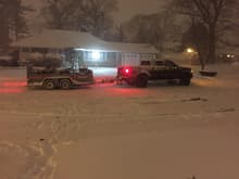 1/2 cubic yard salt in bed about 1200# - 9x12 uhaul -- honda 420 w/ 52" cycle county plow -- toro snow blower -- ariens snow blower and shovels salt spreaders etc