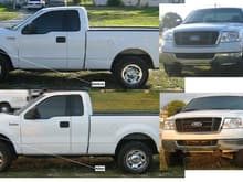 Truck before &amp; after 2.5 in leveling kit