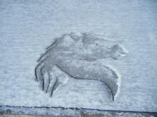 &quot;TO THE HORSE&quot; this is a 19 inch by 13 inch stamp we did in our last aircraft ramp at COB Speicher...