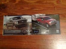 The 2009 Ford Line-Up catalog with the page open to the F-150