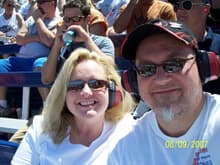 wife and i at NHRA event in joliet, 2007