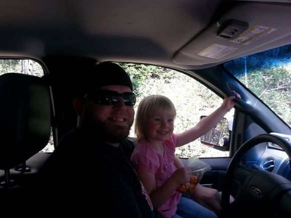 For the smoother parts, I let me little girl ride up front with me.