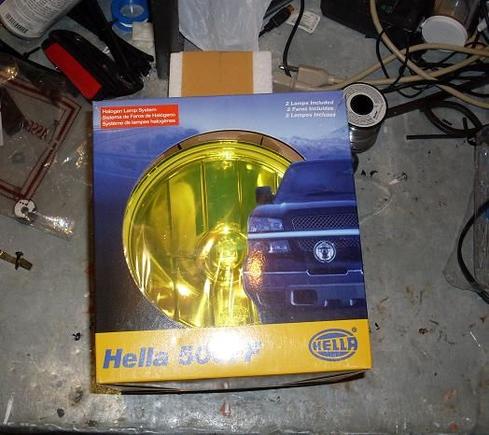 hella 500FF with yello protect sticker
