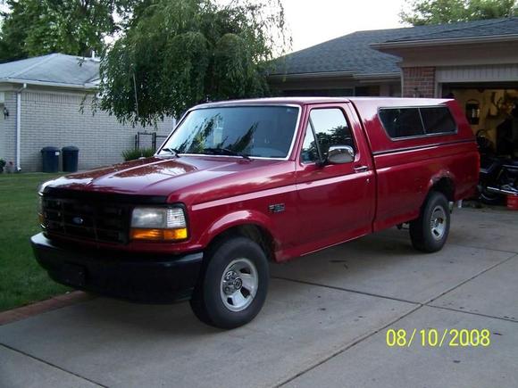 After Painting bumpers and random parts on front end.