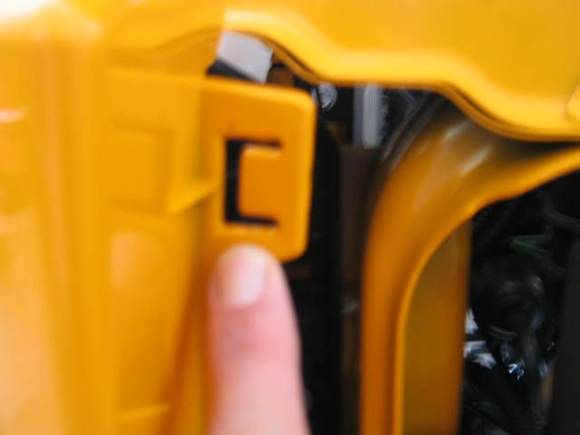 The aftermarket grille simply snaps into the mounting slots for the factory unit.