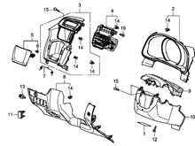 2015 Honda Fit, Instrument Panel, Driver's side garnish