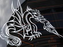 2013 Honda Fit Sport Rear Window Dragon decal