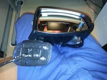 completed heated mirror assembly passenger