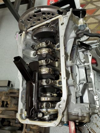 The block, the timing chain cover, and the rear main seal cover all line up and the oil pan covers all three pieces.  Honda uses a grey RTV...