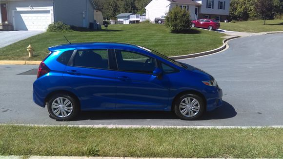 2016 Honda Fit LX (Automatic) in Aegan Blue Metallic.