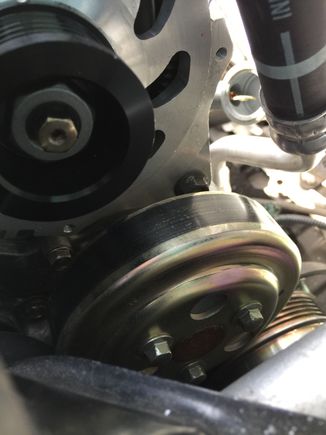 The foot bolt I had to use spacers on and had very little to work with because the pulley was right there