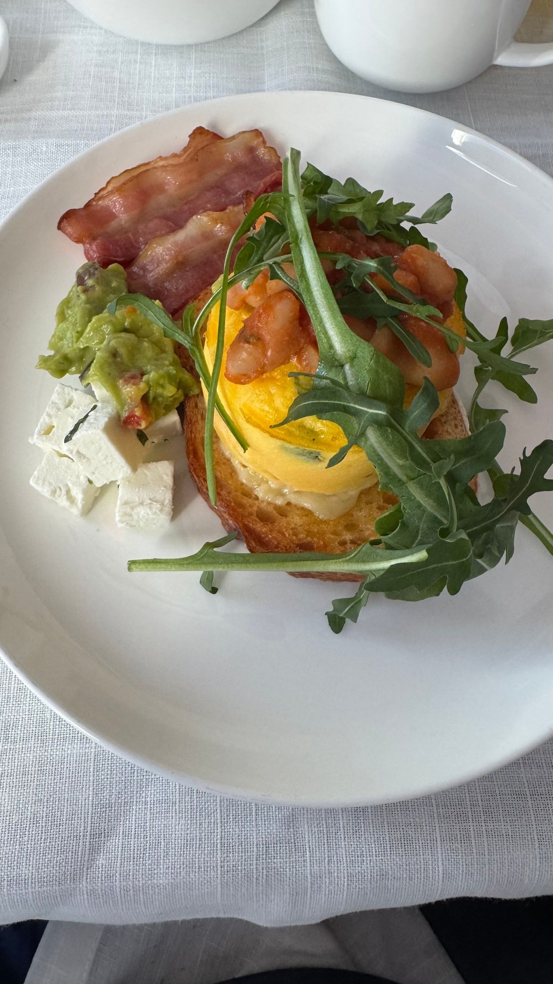 Smashed avocado and feta on sourdough