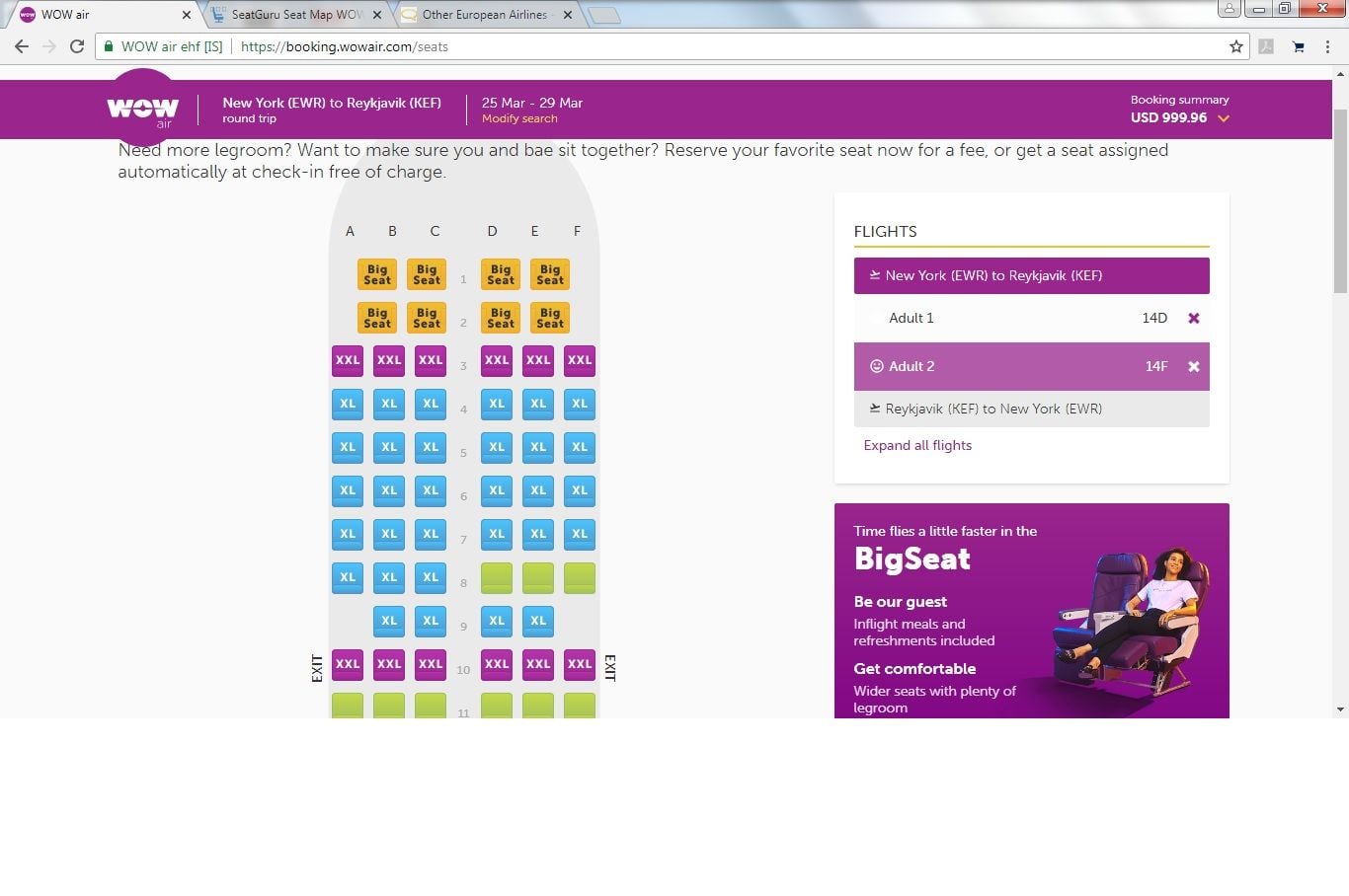 Wow Air Seating Chart