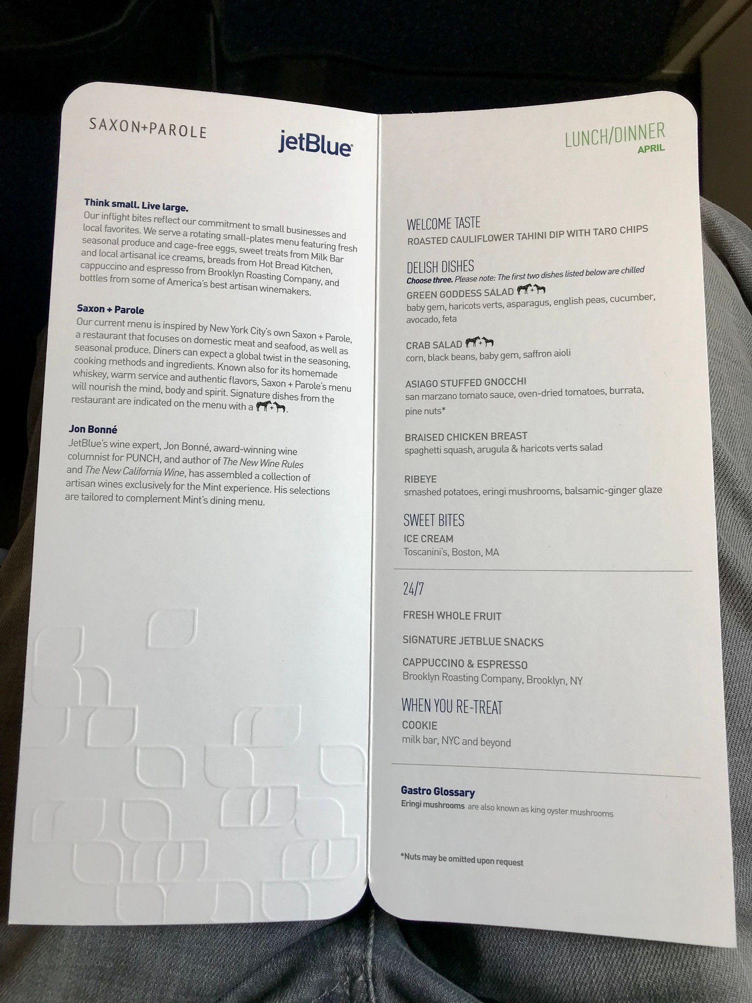 JetBlue Mint Menus Page 10 FlyerTalk Forums