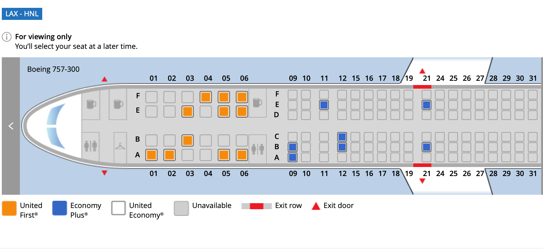 Boeing 757 Seating Chart United Airlines.