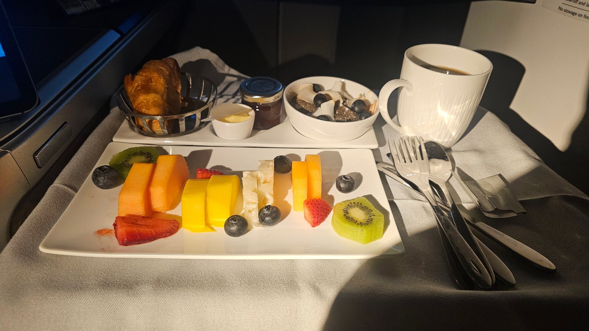 Fruit starter was pretty good. Decent portion compared to previous flights