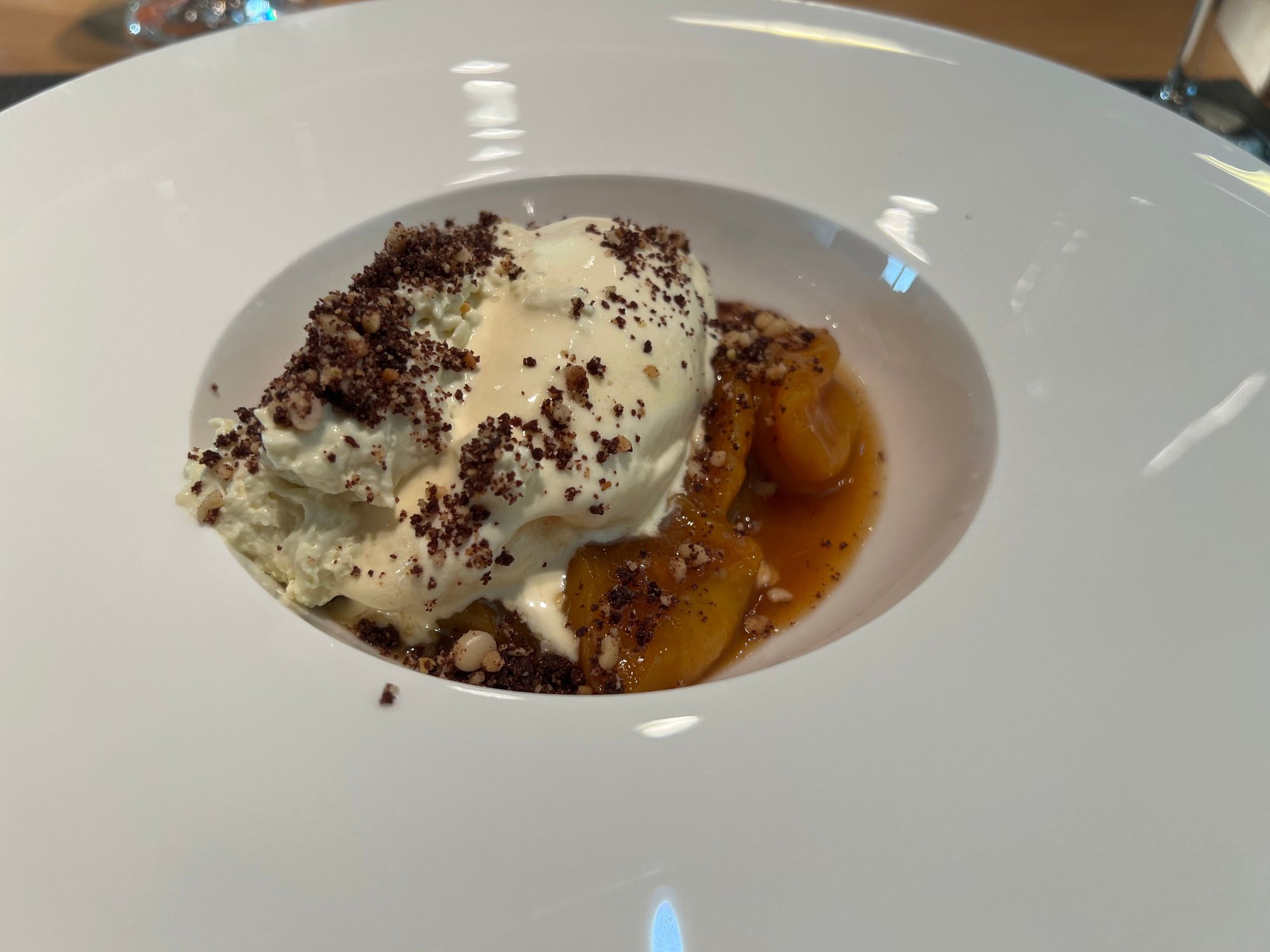 White Chocolate, Tomato Ice-cream Apticots 